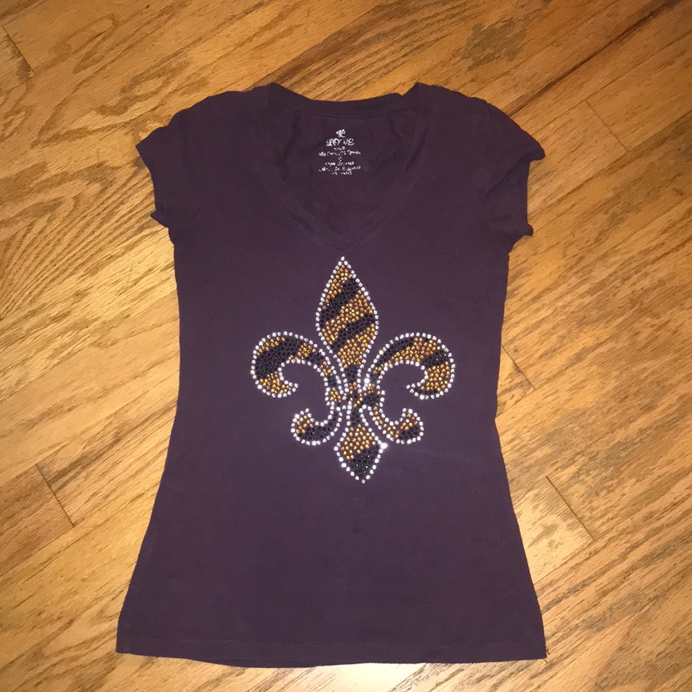 Purple Fleur de lis Top